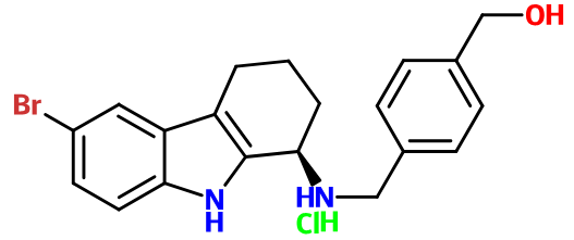 (image for) MC018457 {4-[(6-Bromo-2,3,4,9-tetrahydro-1H-carbazol-1-ylamino)-methyl]-phenyl}-methanol hydrochloride